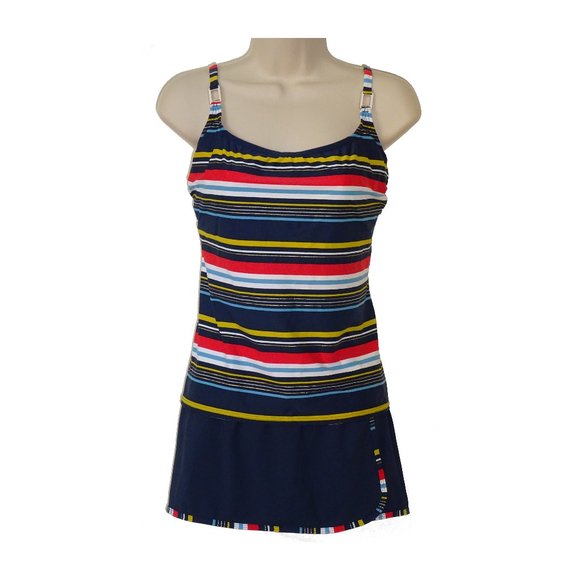 Captiva Other - Captiva blue striped underwire tankini set